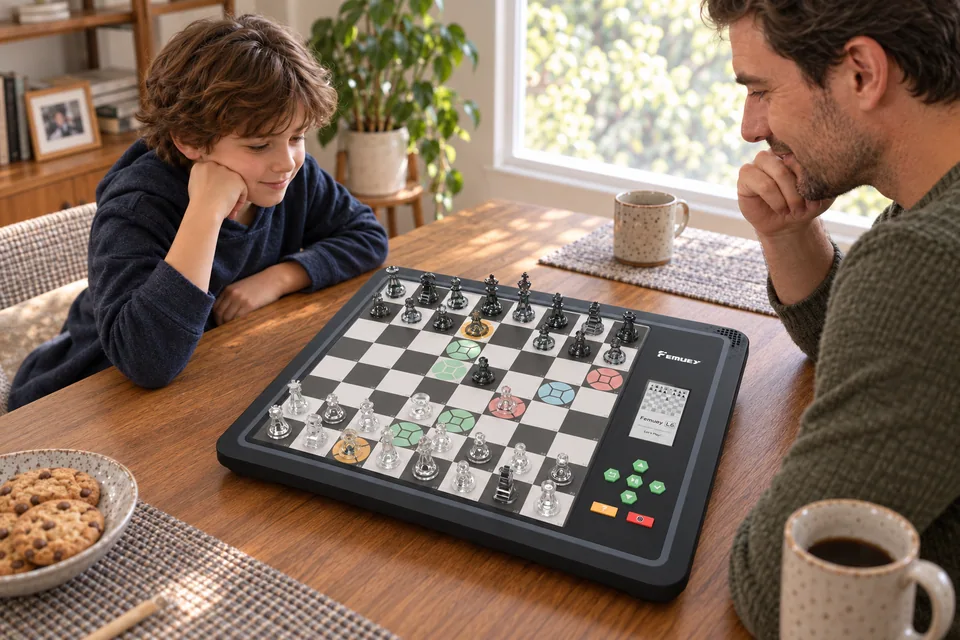 学生在智能棋盘上对弈,老师实时观察